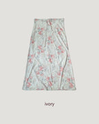 blurred rose long skirt