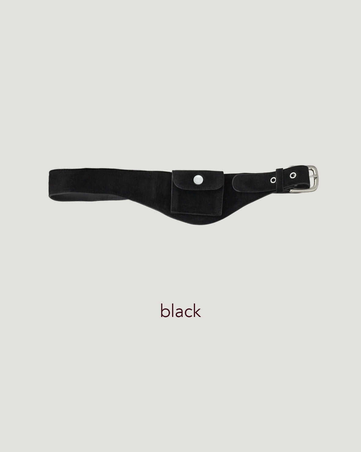 faux suede pocket belt