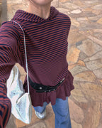 faux suede pocket belt