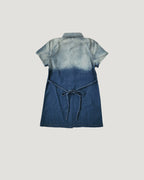 gradation denim shirt mini dress