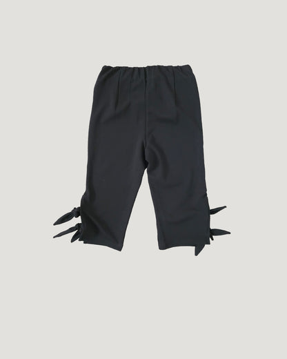 side ribbon half pants