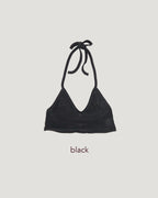 velvet sheer halter neck bustier