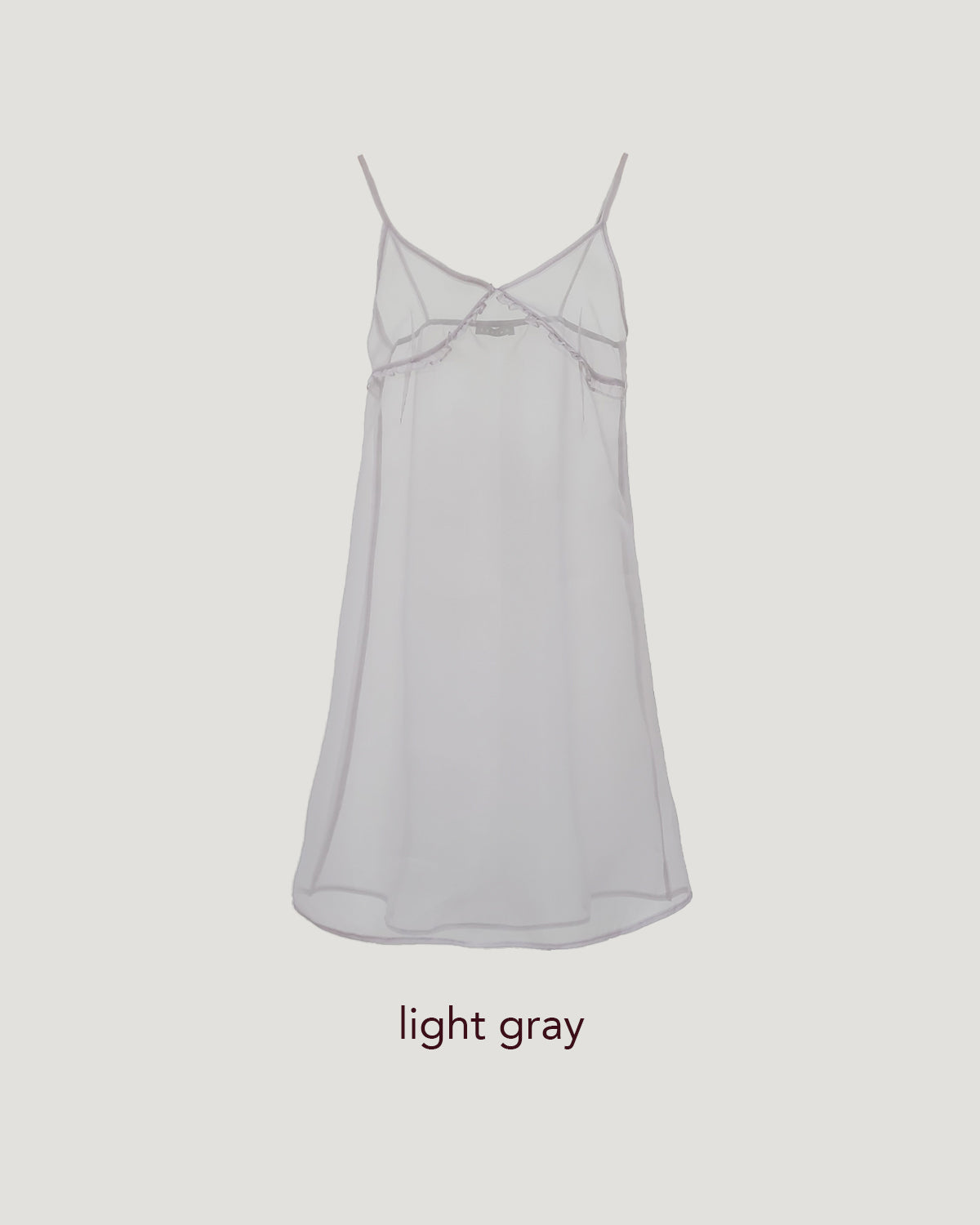 sheer frill camisole dress