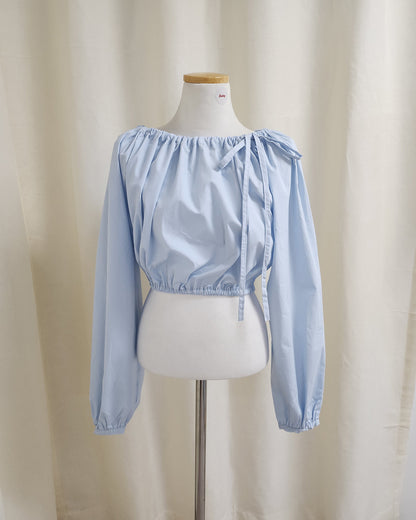 ribbon cropped blouse