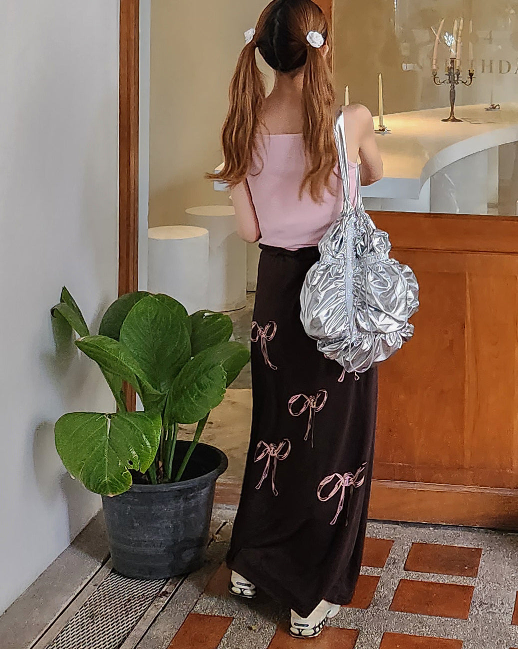 shirring string bag