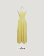 cut out stripe long dress