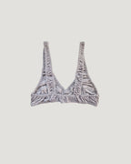 velvet shirring V neck bustier