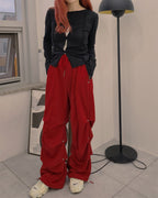shirring light sweat pants