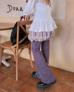 check balloon mini skirt