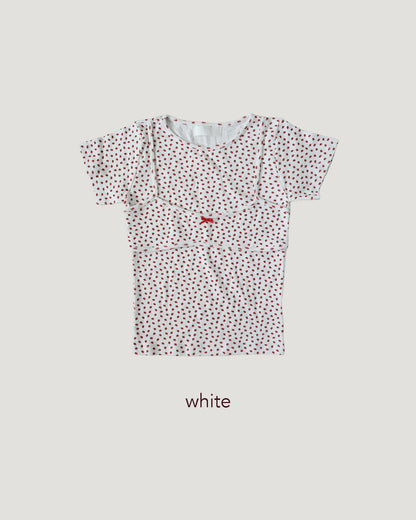strawberry layered like T