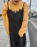 lace lingerie camisole long dress