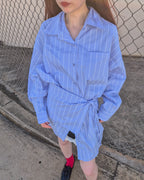 stripe layered shirts