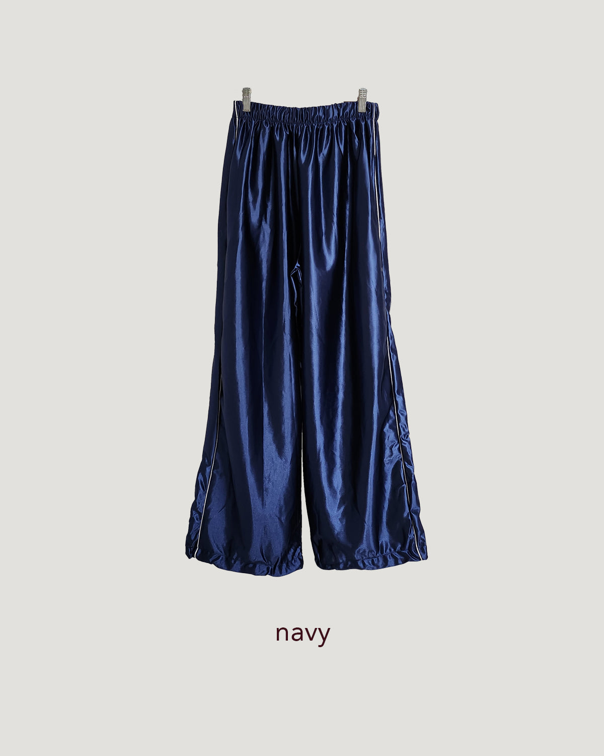 glossy line jogger pants