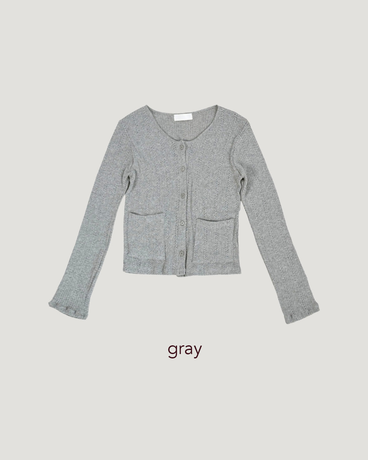 pocket point round neck cardigan