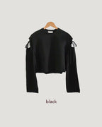 cut out ribbon sweatshirt