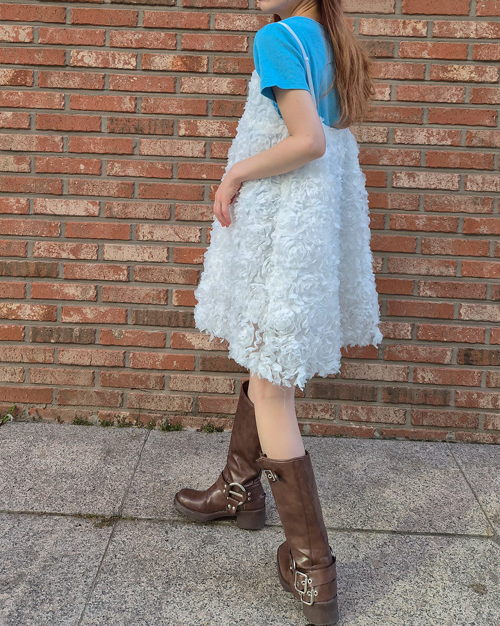 rose motif volume tunic