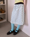 polka dot hem frill skirt