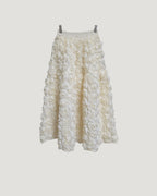 rose volume flare skirt