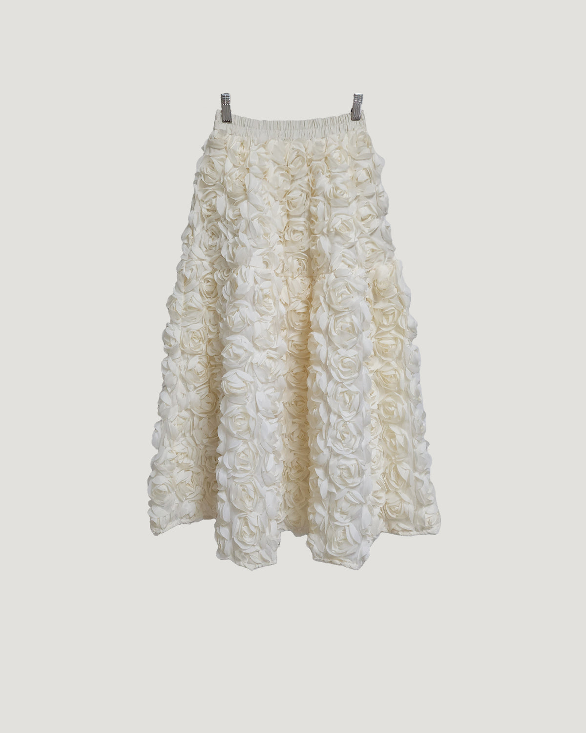 rose volume flare skirt