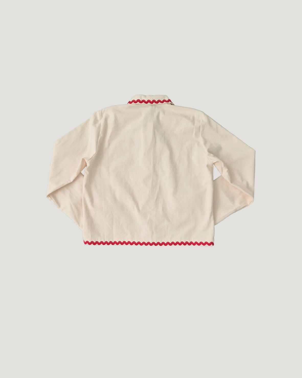red ribbon embroidery cotton jacket