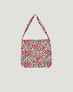leopard ribbon pattern tote bag