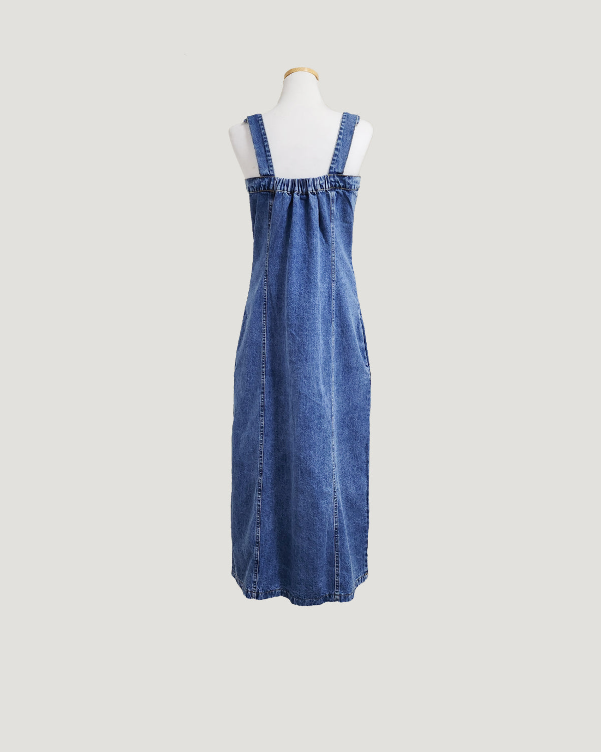 denim salopette long dress