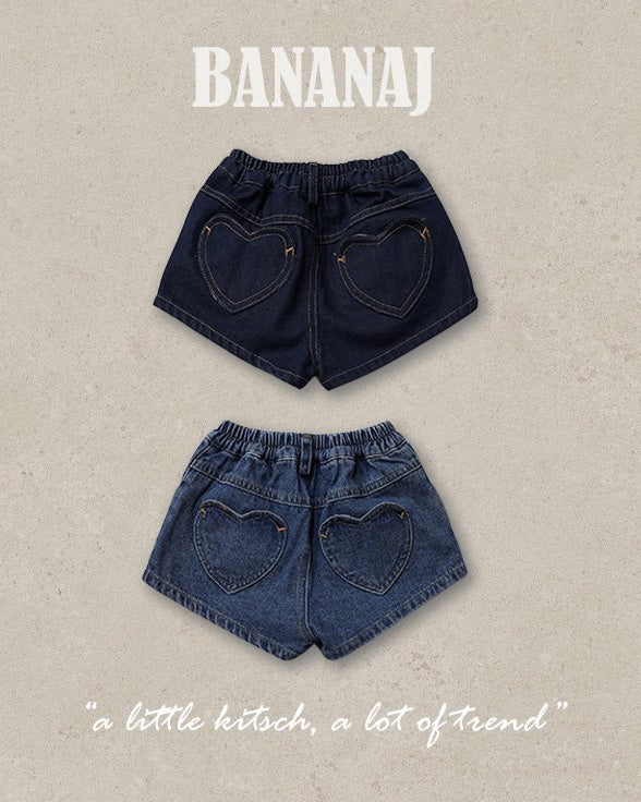 【BANANAJ】heart pocket peanuts short pants