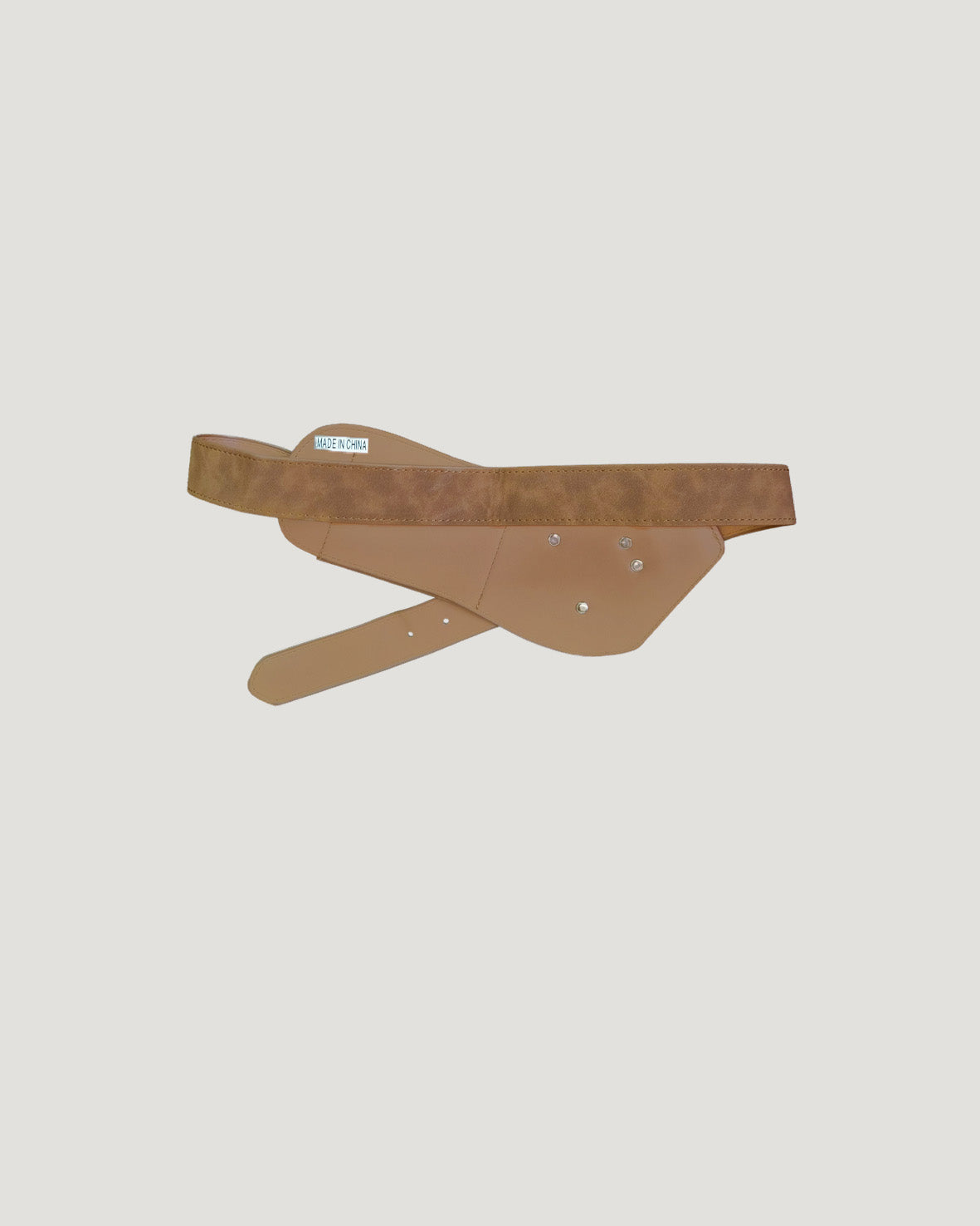 faux suede pocket wide belt