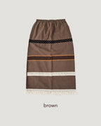 fringe design long skirt