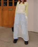 flower lace sheer salopette dress