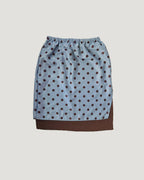 polka dot layered skirt