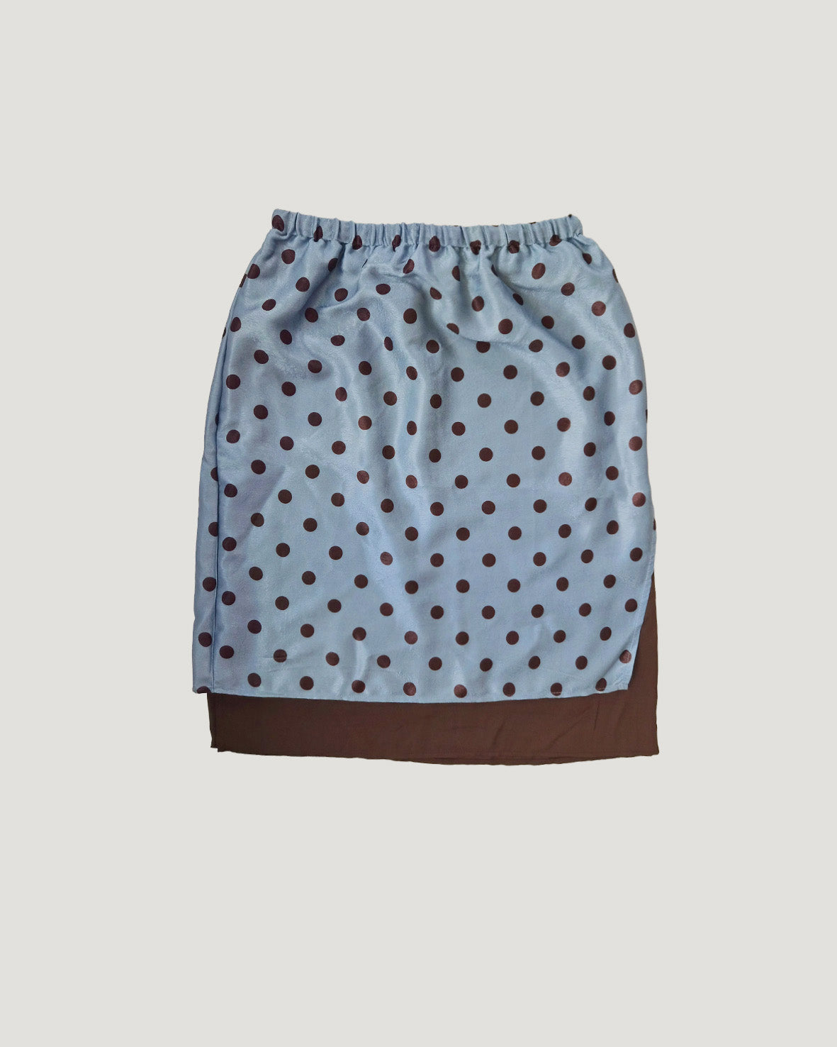 polka dot layered skirt