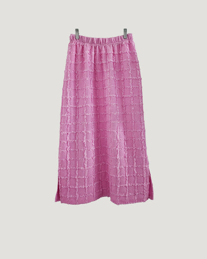 square frill H line long skirt