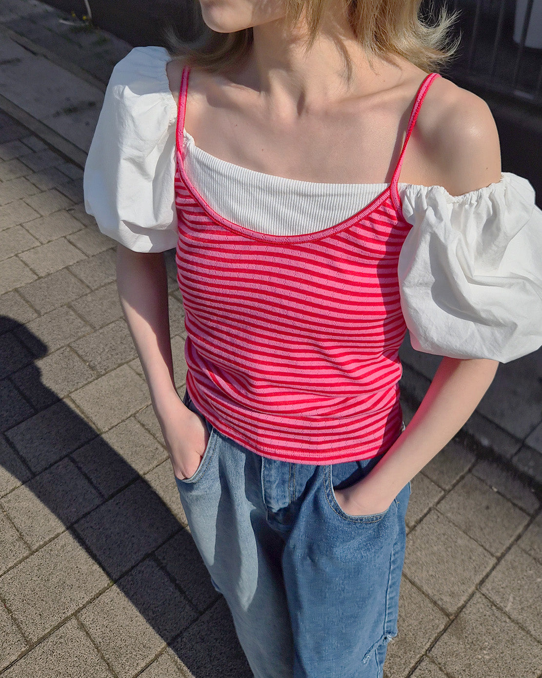 multi stripe camisole