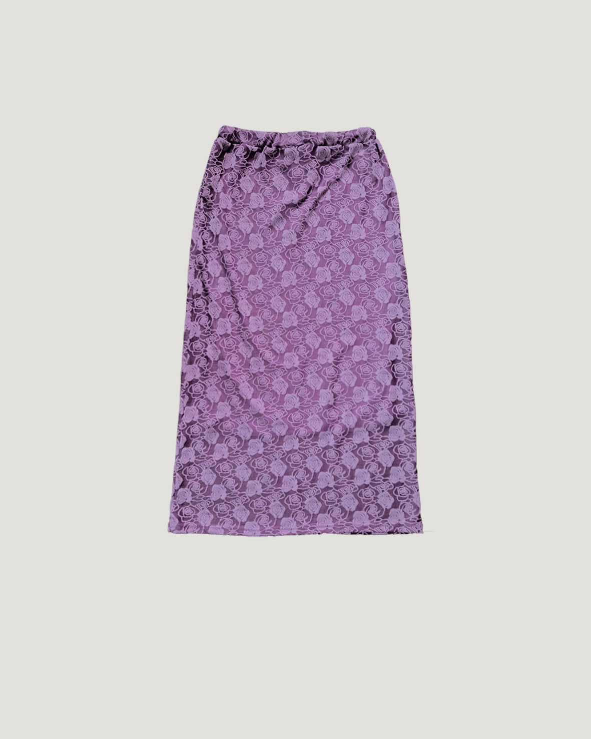 vintage like rose pattern long skirt