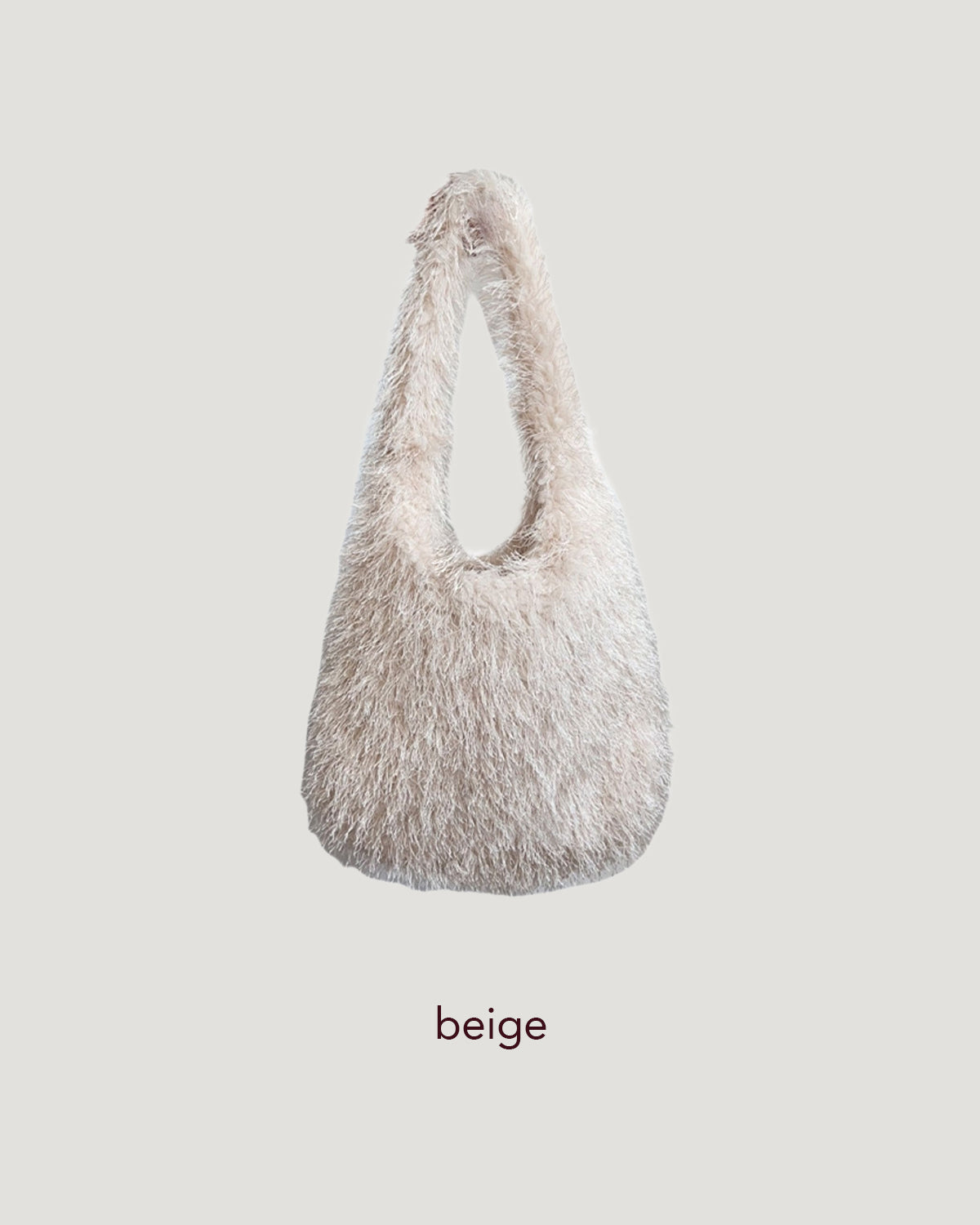 fringe fur tote bag