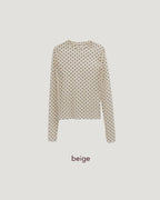 dot sheer long sleeves T