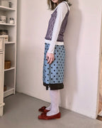 polka dot layered skirt