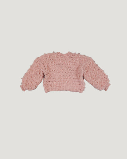 loop knit short cardigan