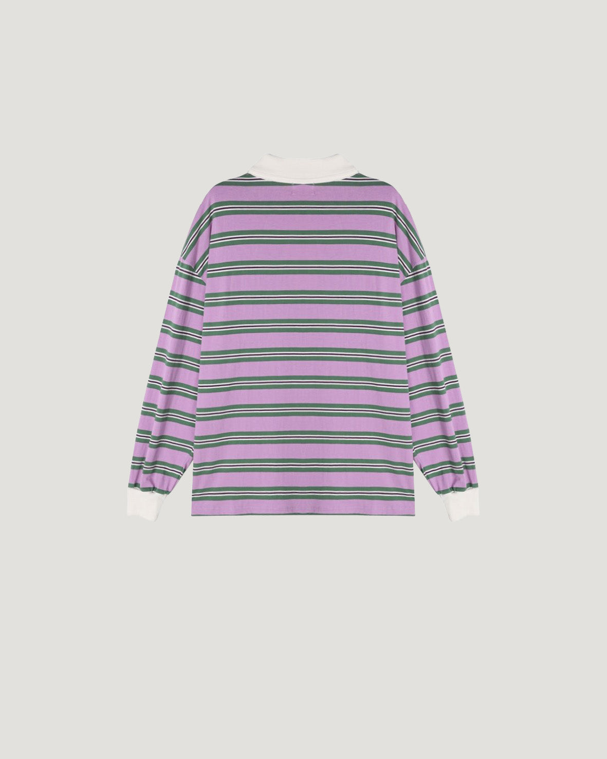 multi stripe rugby shirt