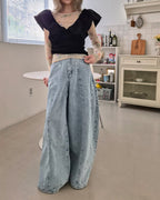 curve denim pants