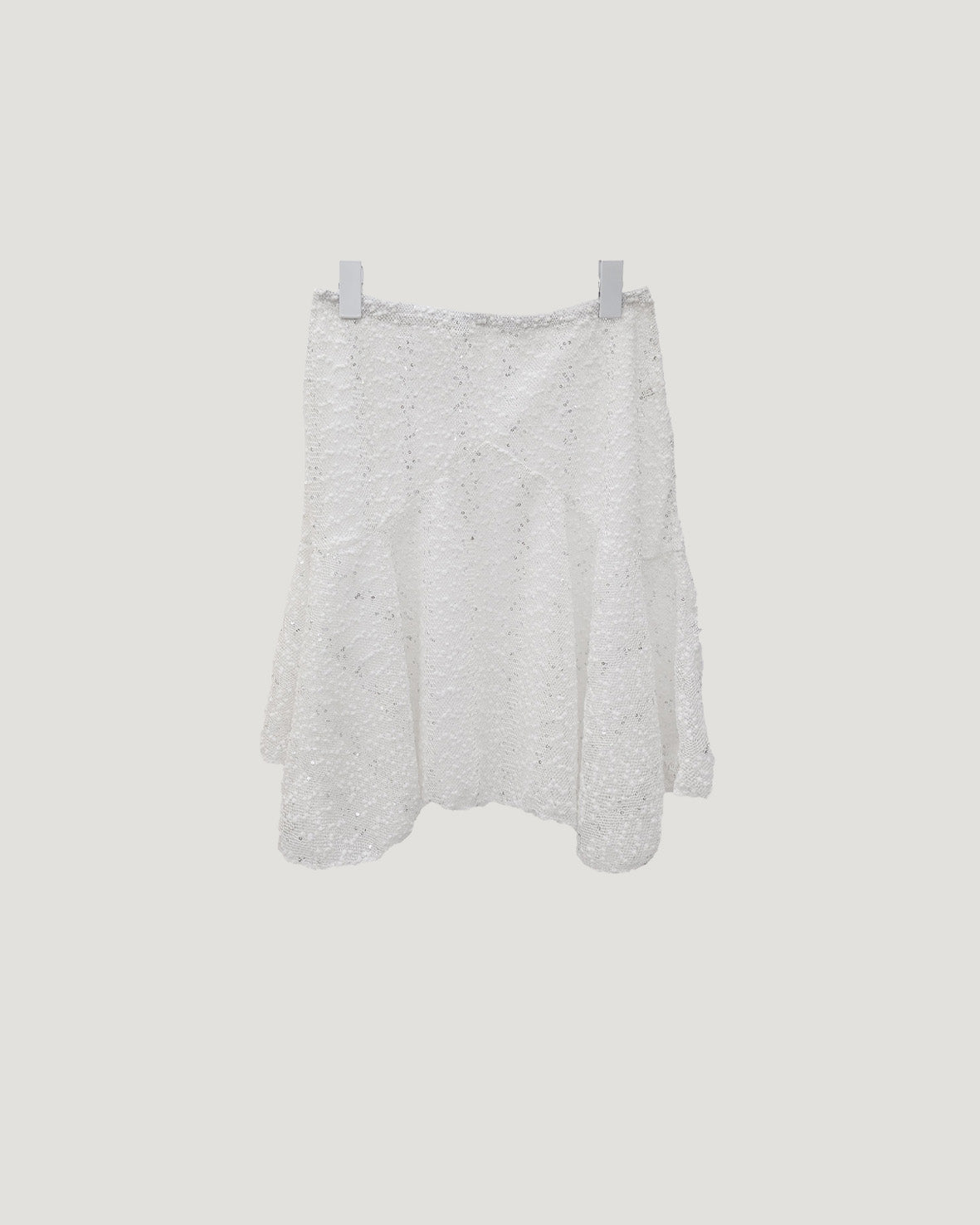 lace spangle flare skirt