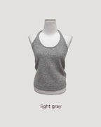 wool halter neck bustier