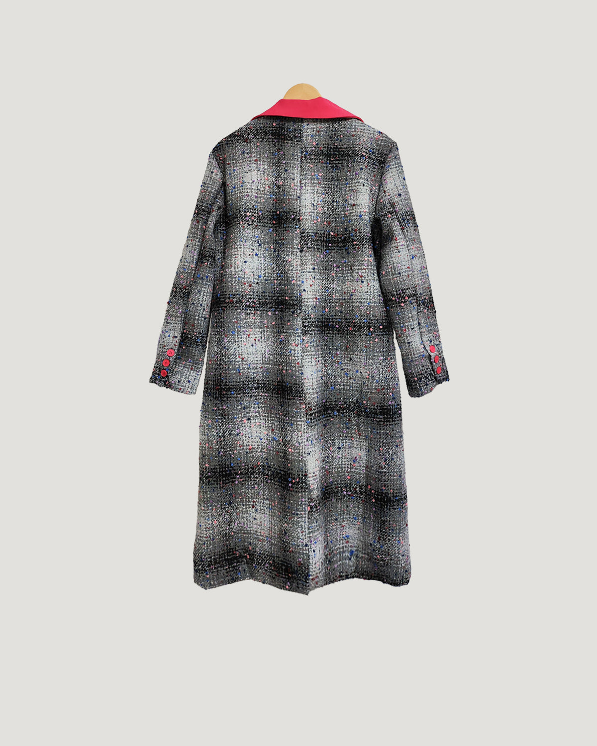 bicolor wool blended coat