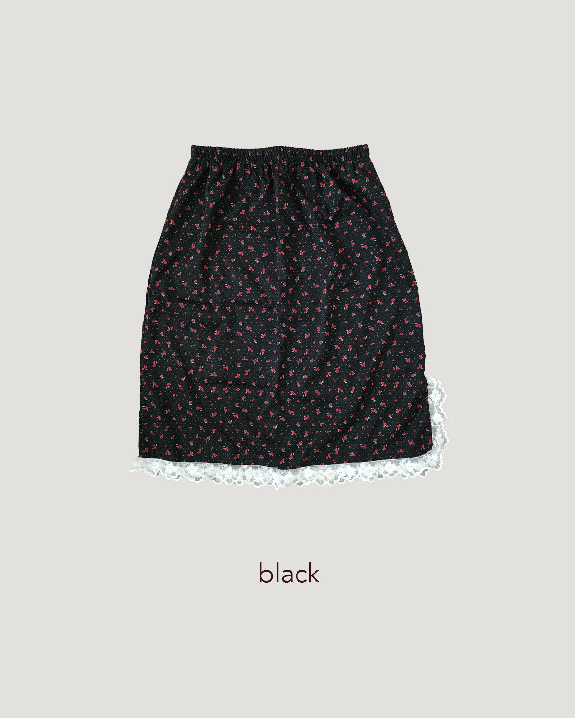 flower lace point midi skirt