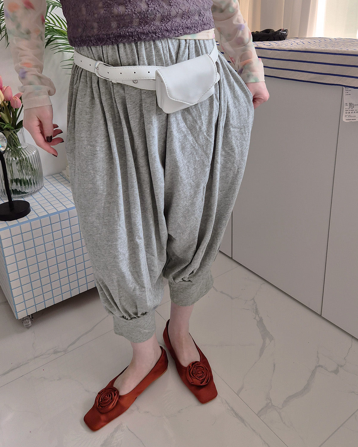 capri jogger balloon pants