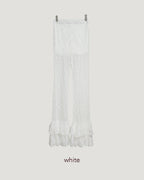 lace hem frill pants