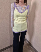 bicolor lace point camisole