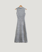 glossy shaggy knit mermaid long dress