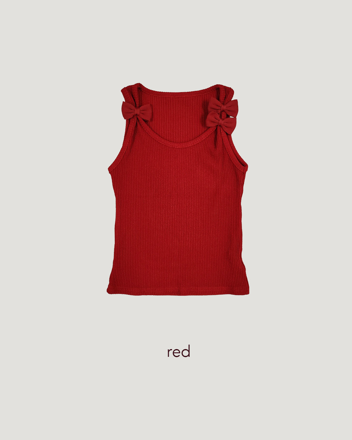 ribbon SET sleeveless knit